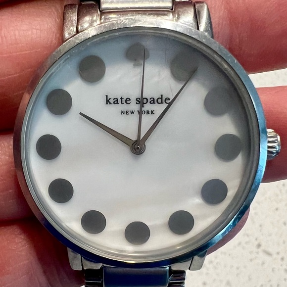 EUC Kate Spade Gramercy Silver Dot Watch - Picture 11 of 11